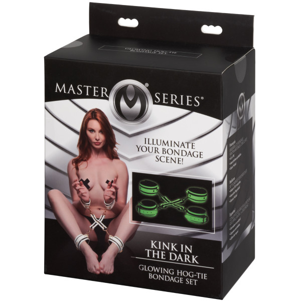 Master Series Kink in the Dark Ensemble Hogtie Bondage Phosphorescent Image de l'emballage 90