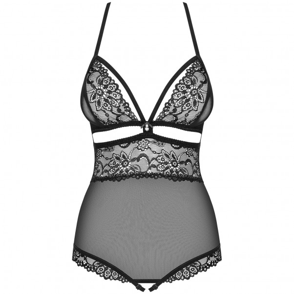 Obsessive Black Crotchless Teddy Product 1