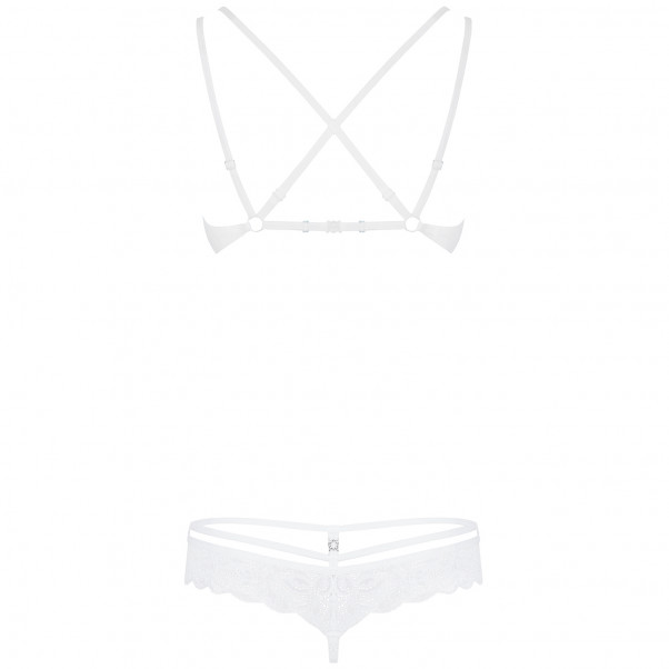 Obsessive Ensemble Lingerie Blanc en Dentelle Image du produit 4