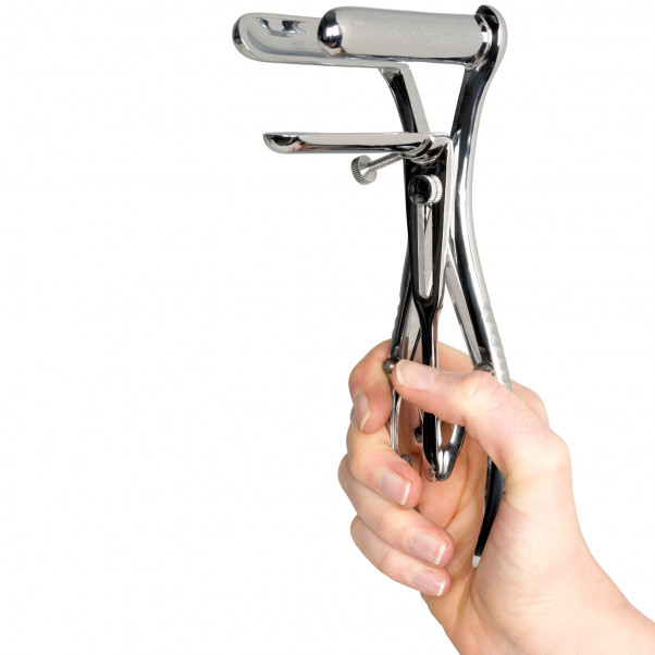 Master Series Speculum Anal en Acier Image du produit avec des mains 51