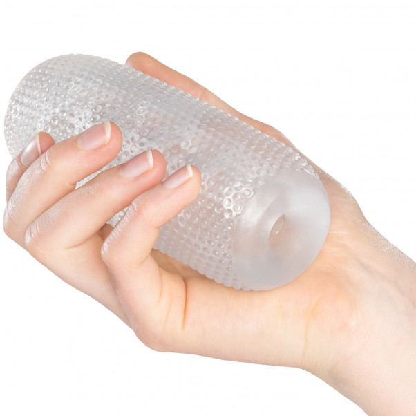 Mr. Membr Nubby Structure Masturbateur Transparent Image du produit avec des mains 50