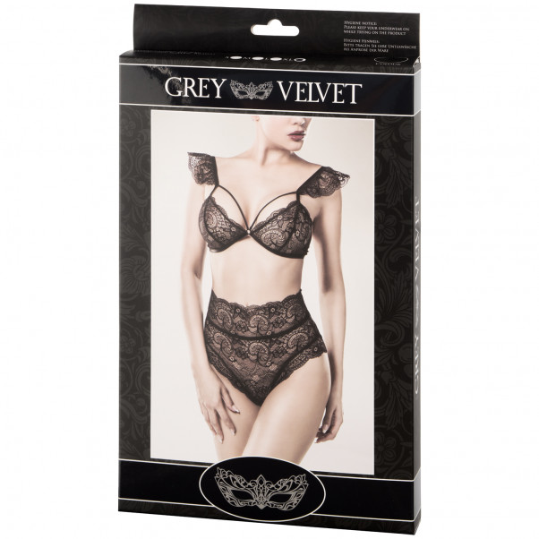 Grey Velvet Ensemble Soutien-gorge avec Épaulettes en Dentelle Image de l'emballage 90