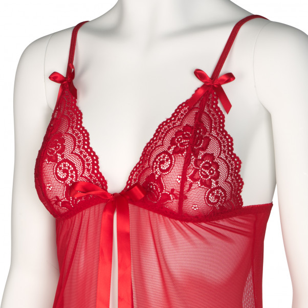 Nortie Gro Ensemble Nuisette en Dentelle Rouge Image du produit 9