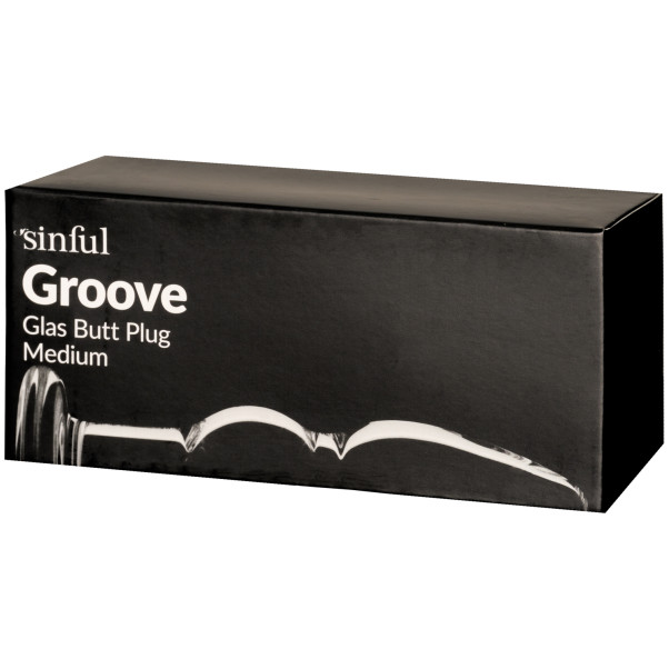 Sinful Groove Plug Anal en Verre Moyen Image de l'emballage 90