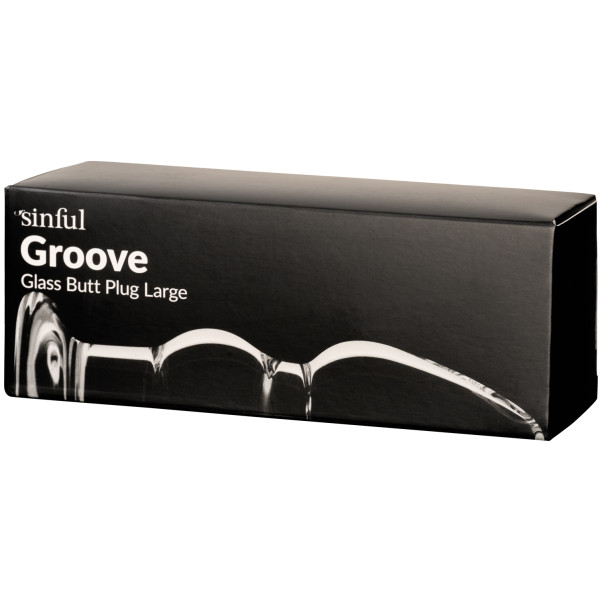 Sinful Groove Plug Anal en Verre Large Image de l'emballage 90
