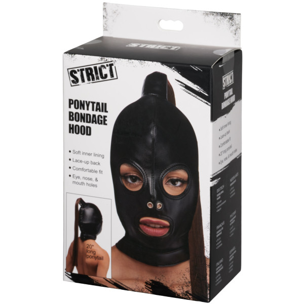 Strict Cagoule Bondage Queue de Cheval Cuir PU Image de l'emballage 90