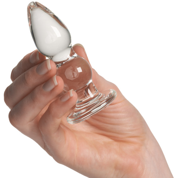 Sinful Groove Plug Anal en Verre Petit Image du produit avec des mains 50