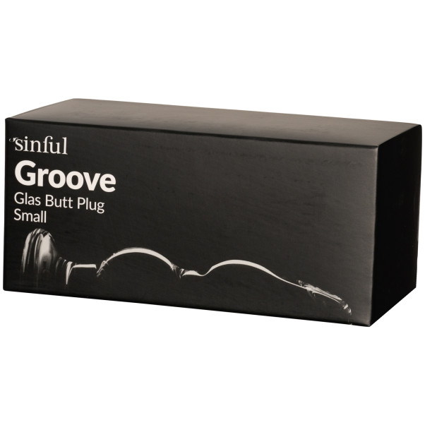 Sinful Groove Plug Anal en Verre Petit Image de l'emballage 90