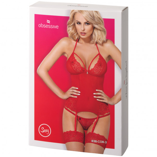 Obsessive Ensemble Corset Rouge Image de l'emballage 90