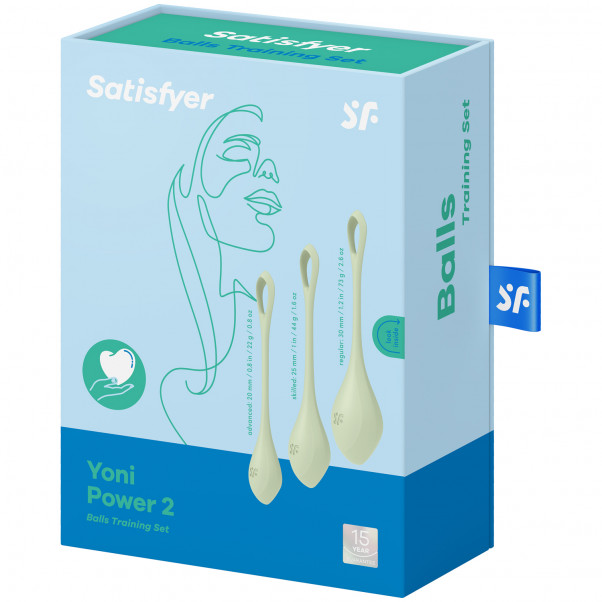 Satisfyer Yoni Power 2 Ensemble Boules Geisha Kegel Image de l'emballage 90