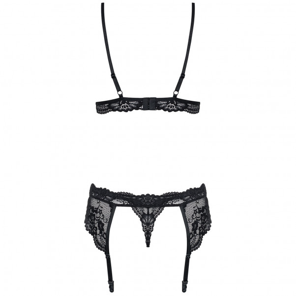 Obsessive Ensemble Porte-jarretelles Dentelle Noire Image du produit 4