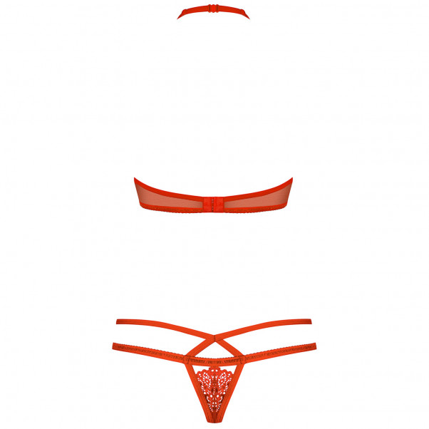 Obsessive Ensemble Soutien-gorge et String en Dentelle Rouge Image du produit 4