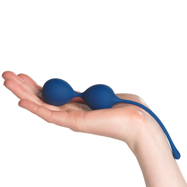 Sinful Business Blue Double Boules Geisha Kegel Image du produit avec des mains 50