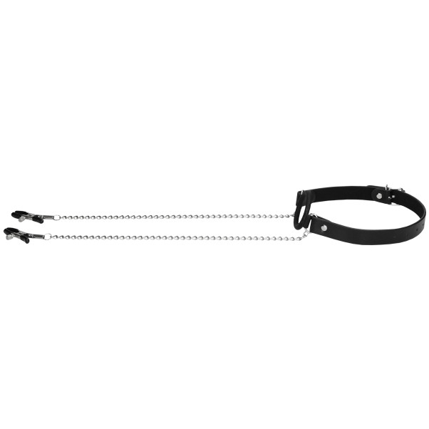 Ouch! Bâillon à joint torique et pinces à tétons Image du produit 3