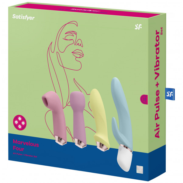 Satisfyer Marvelous Four Ensemble Vibromasseurs + Air pulsé Image de l'emballage 90