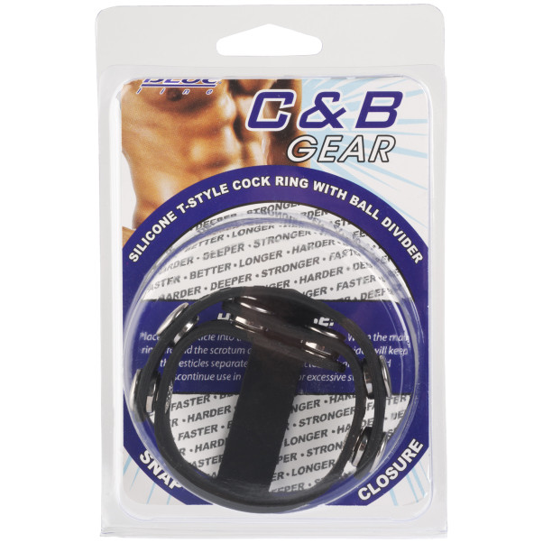 Blue Line C&B Gear Anneau Masculin En Silicone Avec Séparateur De Testicules Image de l'emballage 90