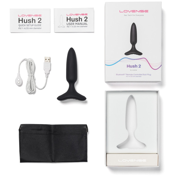 Lovense Hush 2 Plug Anal Très Petit et Connecté Le paquet contient 80