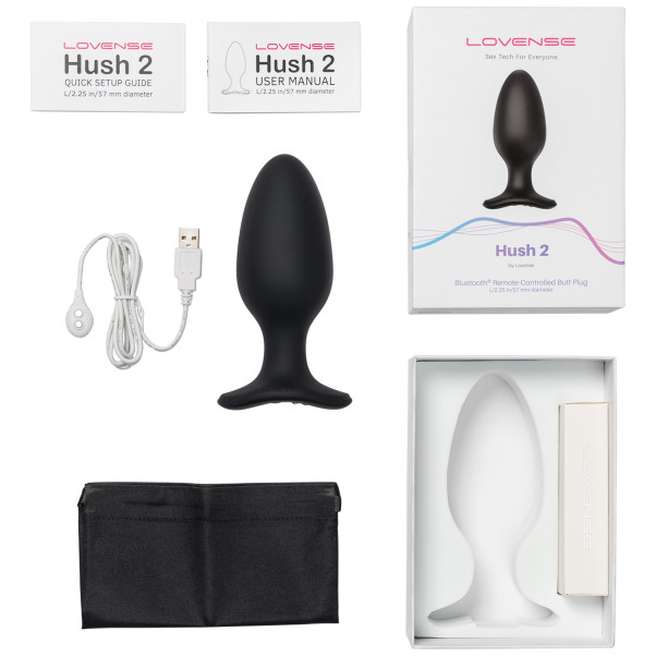 Lovense Hush 2 Plug Anal Large Connecté Le paquet contient 80