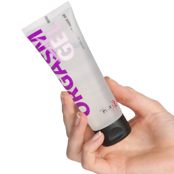 Just Play Gel Orgasmique à l'Huile de Menthe 80 ml Image du produit avec des mains 50