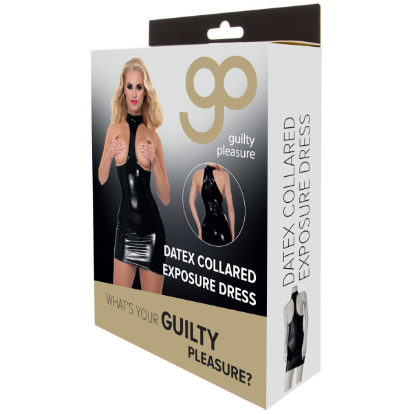 Guilty Pleasure Fetish Wear Robe à Col Datex avec Buste Ouvert Fendu Image de l'emballage 90