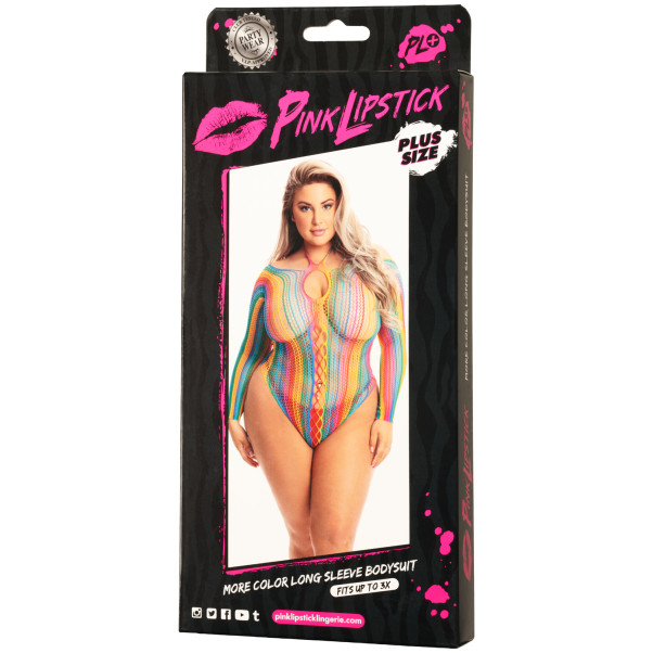 Pink Lipstick Body Multicolore À Manches Longues Grande Taille Image de l'emballage 90