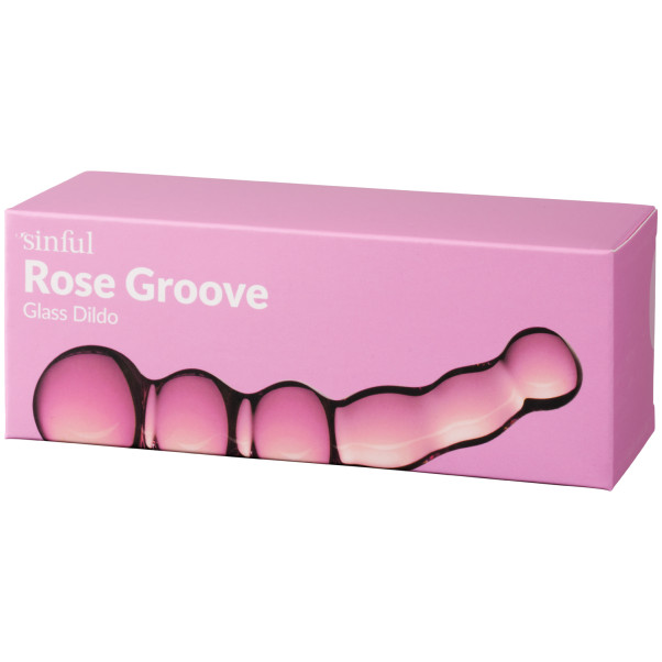 Sinful Rose Groove Gode en Verre 17,5 cm Image de l'emballage 90