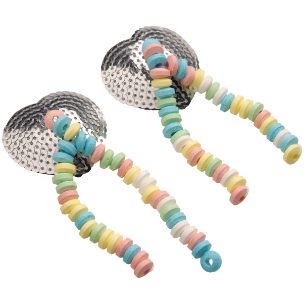 Candy Cache-tétons Sequin avec Pompons Comestibles 60 g Image du produit 2