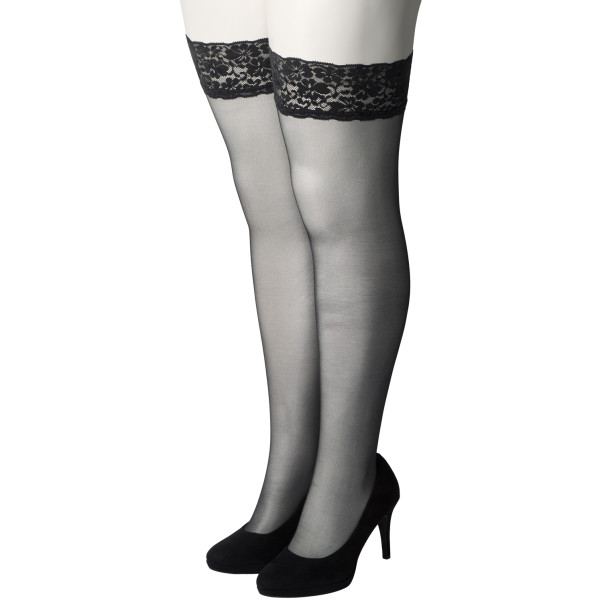 NORTIE Sage Bas avec Ourlet et Couture Arrière en Dentelle Grande Taille Image du produit 5