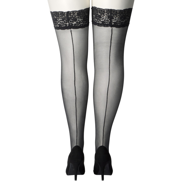 NORTIE Sage Bas avec Ourlet et Couture Arrière en Dentelle Grande Taille Image du produit 6