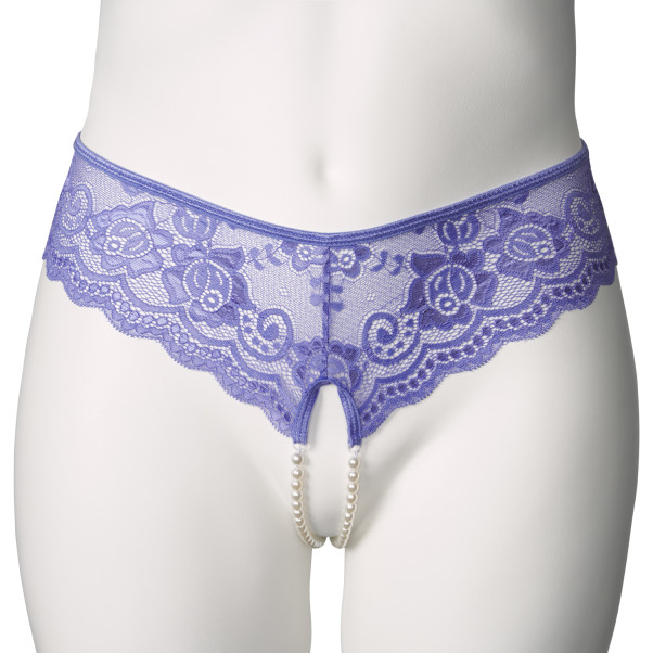 NORTIE Lavender Very Peri Culotte Perlée Ouverte Grande Taille Image du produit 4
