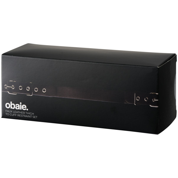 Obaie Ensemble Menottes de Poignets et Cuisses en Similicuir Image de l'emballage 90