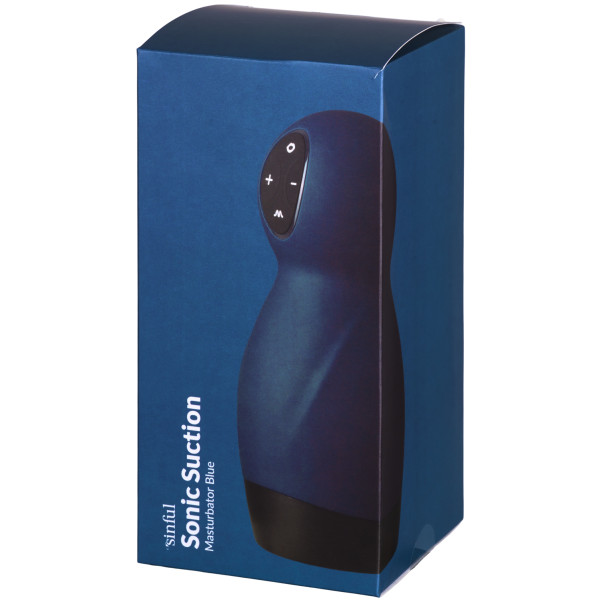 Sinful Sonic Suction Masturbateur Bleu Image de l'emballage 90