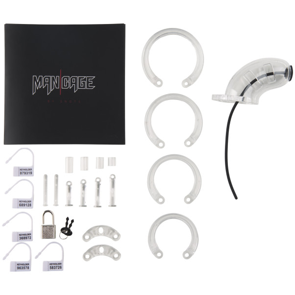 Mancage 15 Cage de Chasteté avec Sonde Urétrale Le paquet contient 80