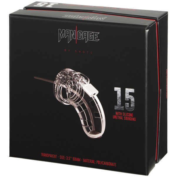 Mancage 15 Cage de Chasteté avec Sonde Urétrale Image de l'emballage 90