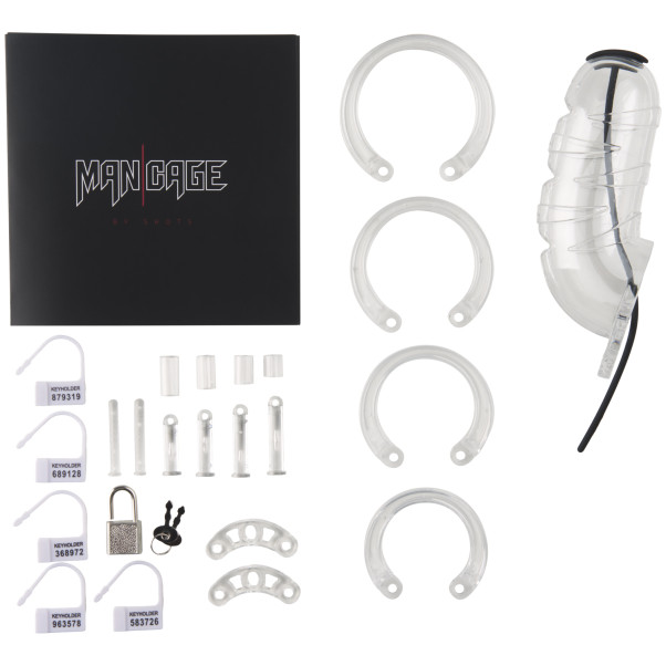 Mancage 17 Cage de Chasteté avec Sonde Urétrale Le paquet contient 80