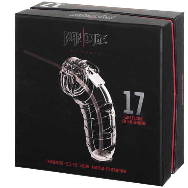 Mancage 17 Cage de Chasteté avec Sonde Urétrale Image de l'emballage 90