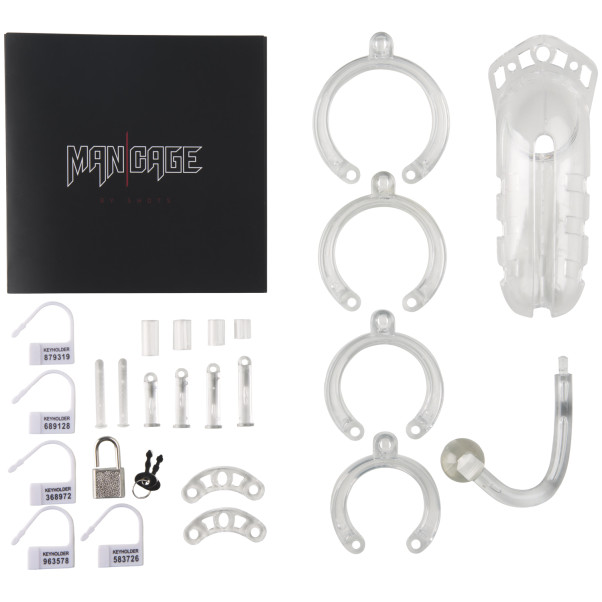 Mancage 12 Cage de Chasteté avec Plug Anal Le paquet contient 80