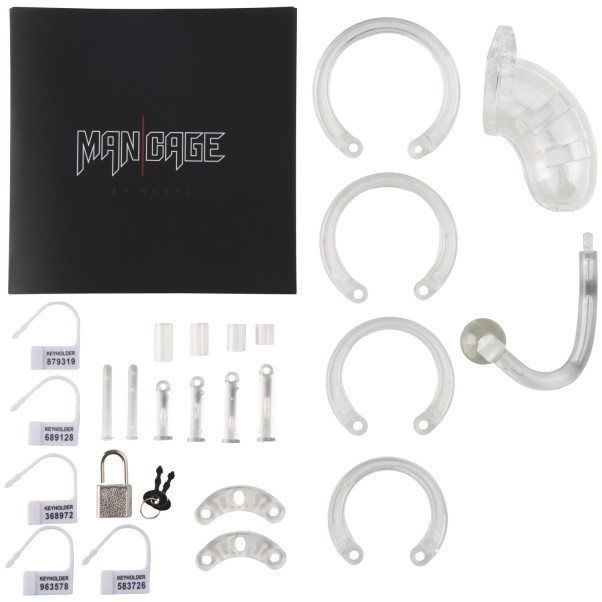 Mancage 10 Cage de Chasteté avec Plug Anal Le paquet contient 80