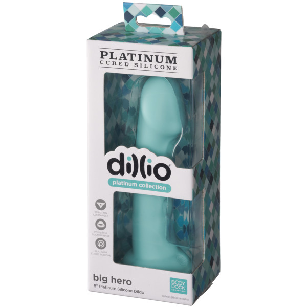 Dillio Platinum Big Hero Teal Gode avec Ventouse 17,2 cm Image de l'emballage 90