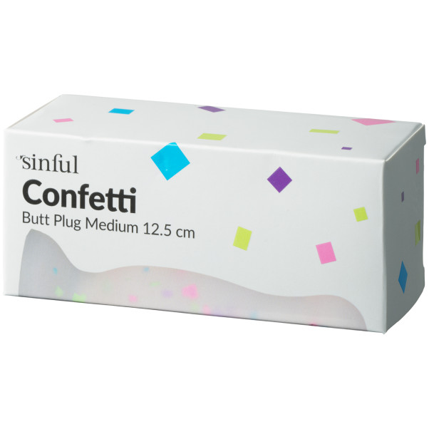Sinful Confetti Plug Anal Moyen Image de l'emballage 90