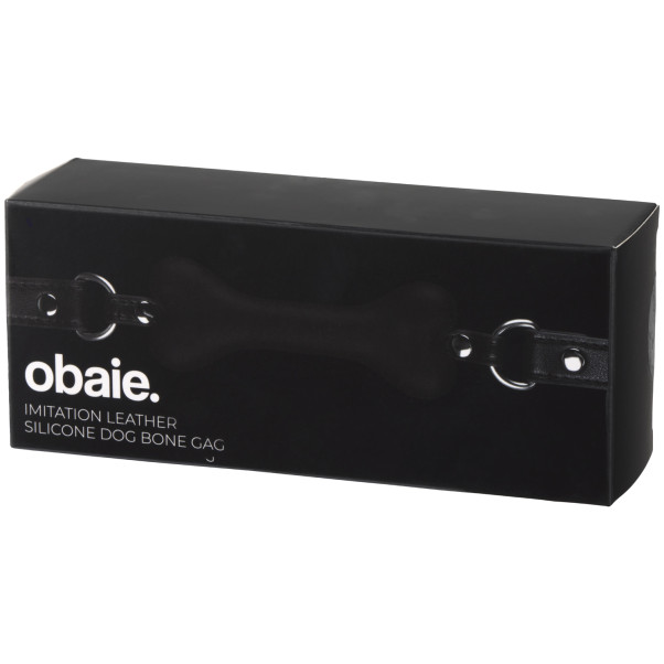 obaie Bâillon Os de Chien en Silicone et Faux Cuir Image de l'emballage 90