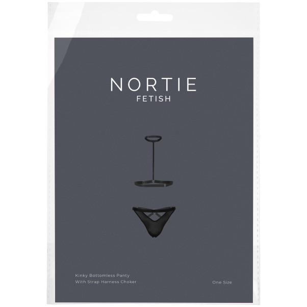 NORTIE Culotte Coquine à Dos Ouvert et Collier Harnais Image de l'emballage 90
