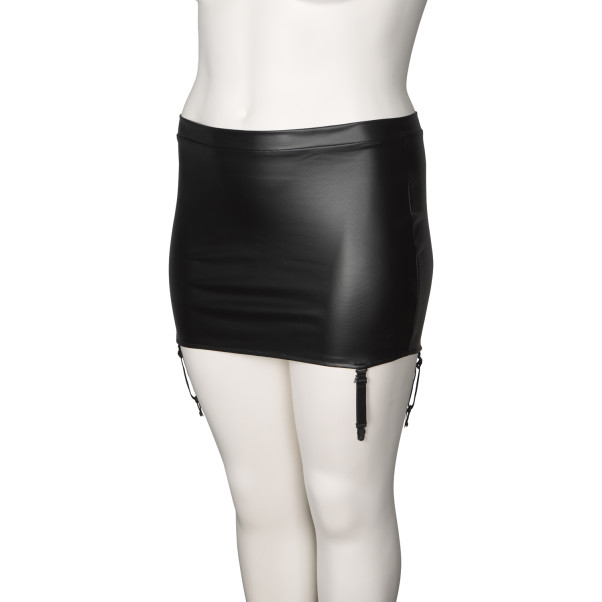 NORTIE Fetish Wetlook Jupe Courte Porte-Jarretelles Grande Taille Image du produit 5