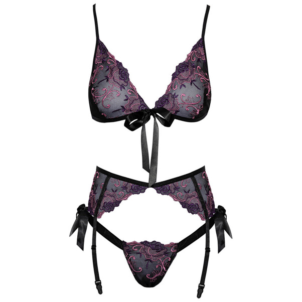 kissable Floral Ensemble Soutien-Gorge et Porte-Jarretelles Image du produit 3