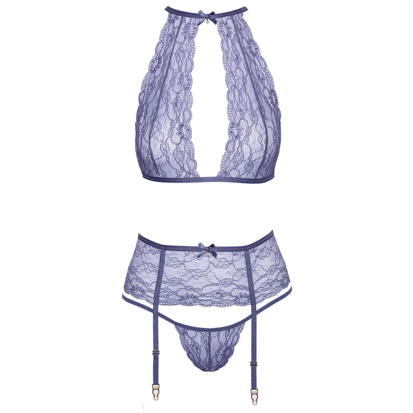 kissable Lavender Ensemble Soutien-Gorge Dos Nu et Porte-Jarretelles Image du produit 3