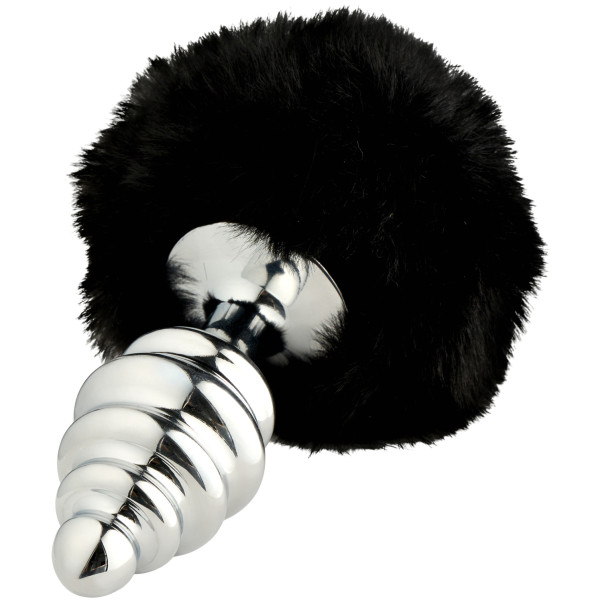 Alive BDSM Line Black Fluffy Plug Anal en Métal L Image du produit 2