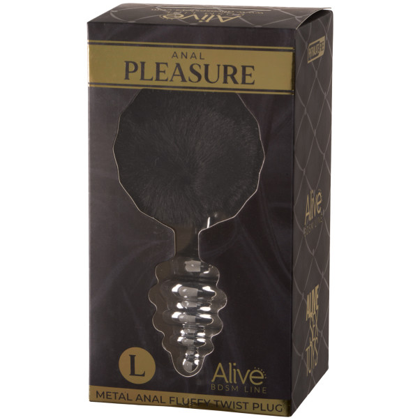 Alive BDSM Line Black Fluffy Plug Anal en Métal L Image de l'emballage 90