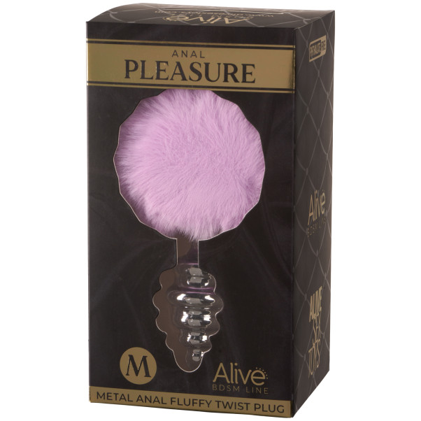 Alive BDSM Line Purple Fluffy Twist Plug Anal en Métal M Image de l'emballage 90