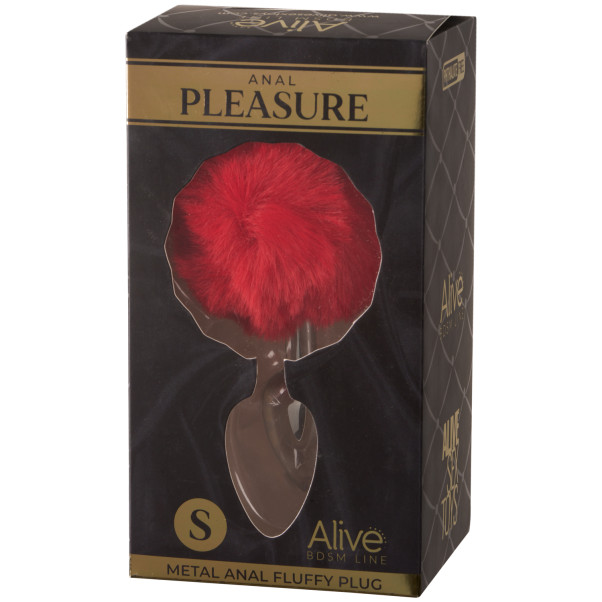 Alive BDSM Line Fluffy Red Plug Anal en Métal S Image de l'emballage 90