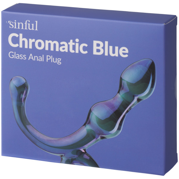 Sinful Chromatic Blue Plug Anal en Verre Image de l'emballage 90